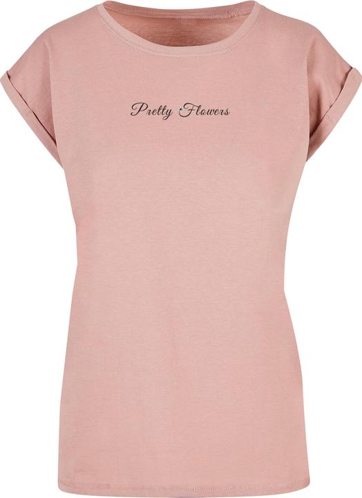 Produktbild Merchcode Ladies Pretty Flowers - Extended Shoulder Tee - 116879 (L)