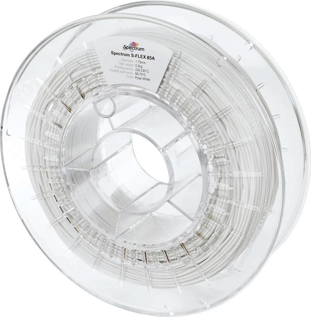 Actual product image Filament TPU S-Flex 85A White 0.5kg 1.75mm (TPU, 1.75 mm, 500 g, White)