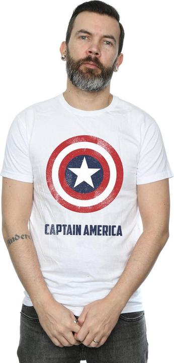 Immagine prodotto Maglietta Capitan America con testo scudo (XL)