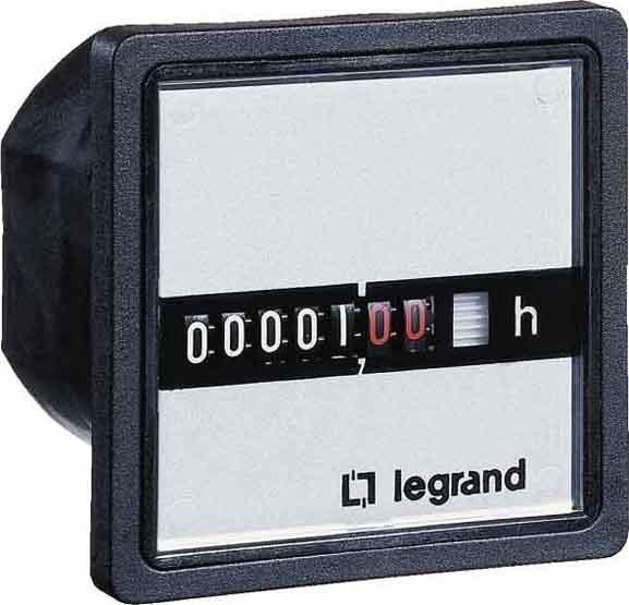 Actual product image Legrand Operating hours counter 230V 49555 Front panel mounting IP40 50HZ