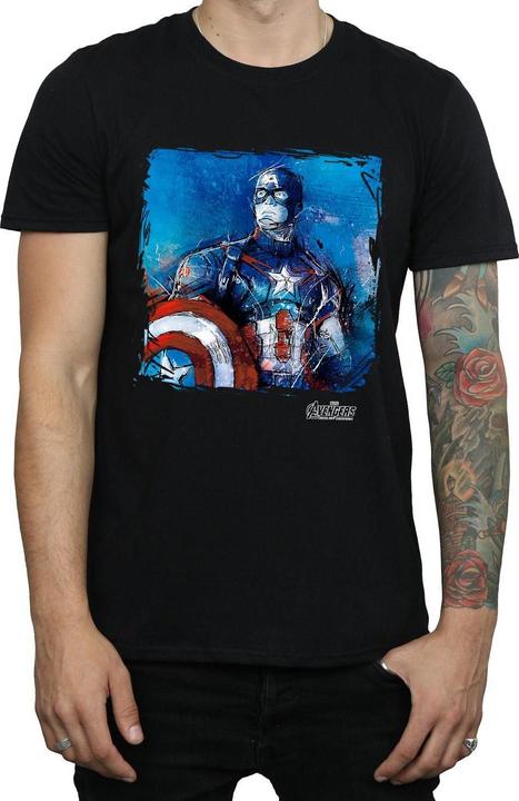 Image du produit Captain America T-shirt en coton pour hommes - Art (L)