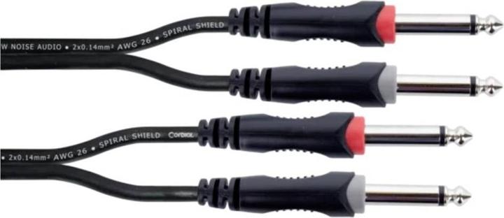 Image du produit Cordial 14845 Klinke Audio Anschlusskabel (2x Klinkenstecker 6.3 mm (mono) - 2x (3 m, jack 6.3mm)