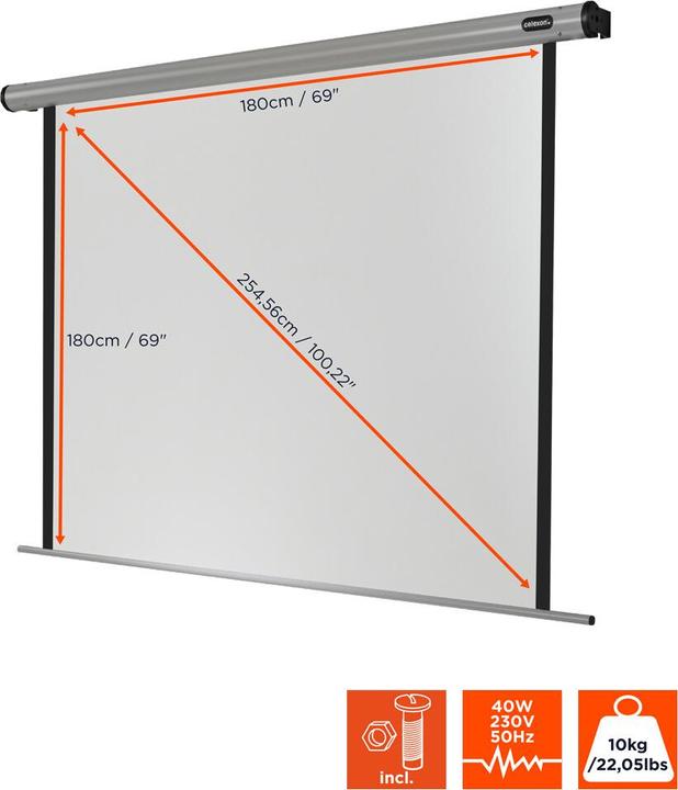 Immagine prodotto Celexon Motore, Home Cinema, Schermo, 1:1 (100.39", 1:1)