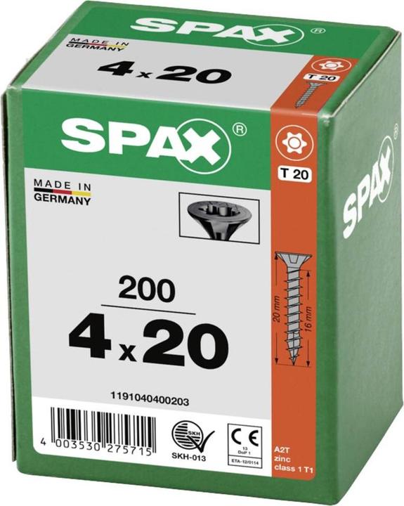 Image du produit Spax Vis pour panneaux agglomérés (200 Vis par pièce)