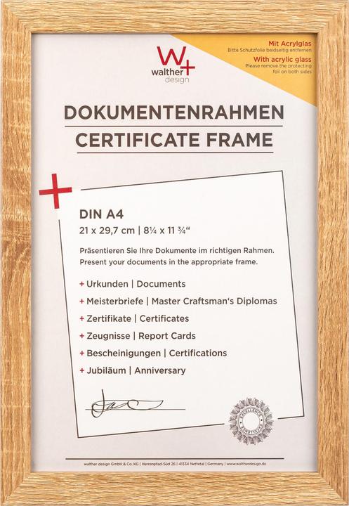 Immagine prodotto Walther Design Cornice in legno Fiorito con vetro artistico (21 x 29,7 cm)