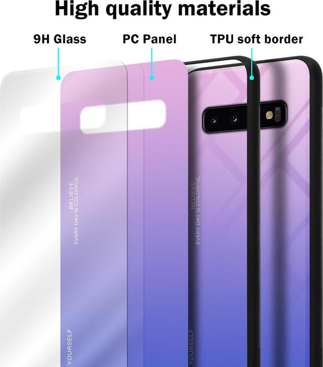Productafbeelding Cadorabo TPU 2 kleuren glasdekking (Samsung Galaxy S10+)