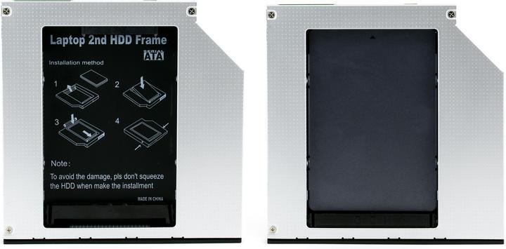 Actual product image CSL 2.5" SATA hard drive mounting frame for 12.7mm laptop drive bay