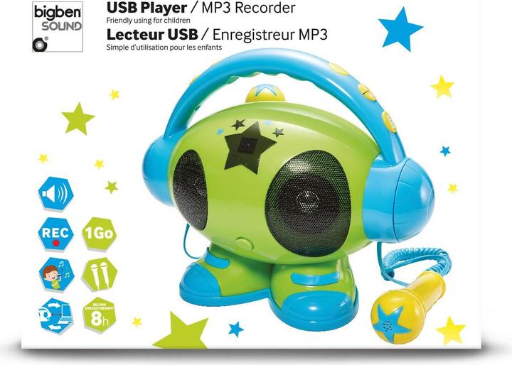 Actual product image Bigben MP3 Karaoke robot green