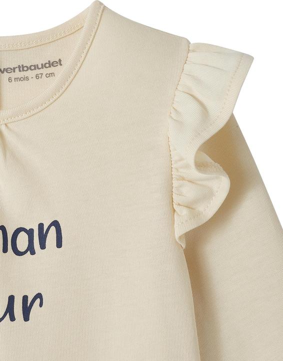 Immagine prodotto Vertbaudet T-shirt per bambini con scritte in cotone biologico (92)