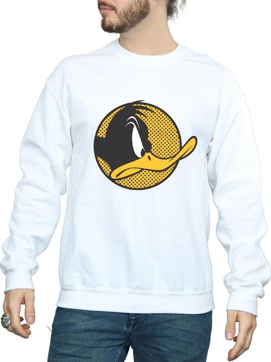 Actual product image Looney Tunes Mens Daffy Duck Dotted Profile Sweatshirt (L)