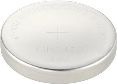 Actual product image Voltcraft LIR2450 Button cell battery LIR 2450 Lithium 120 mAh 3.6 V 1 pc. (1 pcs., Device specific, 120 mAh)