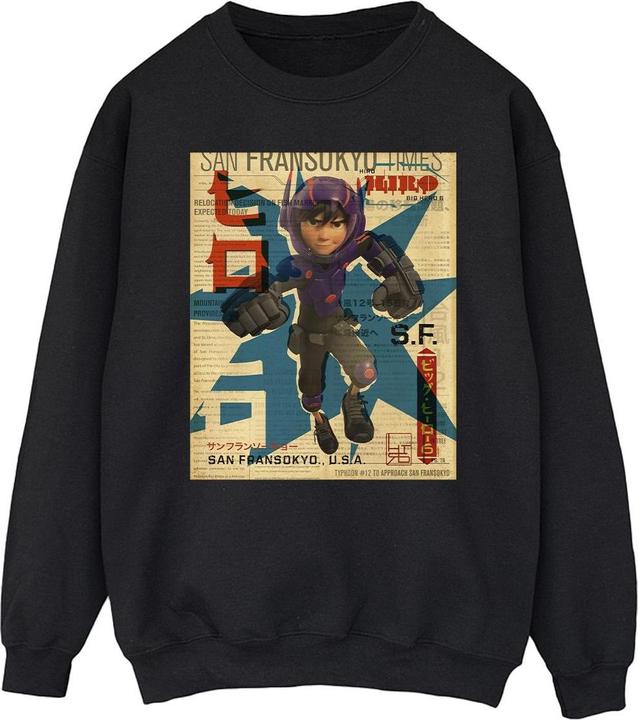Disney Big Hero 6 Baymax Hiro Newspaper Sweatshirt
