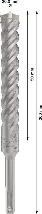 Produktbild Bosch Zubehör PRO SDS plus-5X Hammerbohrer, 20 x 150 x 200 mm (bis 20 Millimeter)