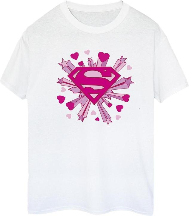 Produktbild Superman Pink Hearts And Stars Logo TShirt (XXL)