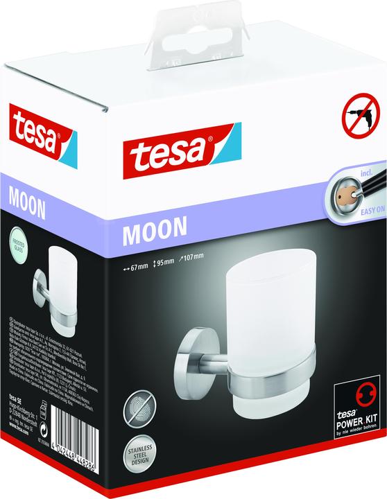 Immagine prodotto tesa Bicchiere per spazzolini MOON con soluzione adesiva senza foratura