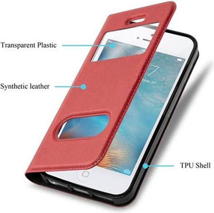 Actual product image Cadorabo Book with View double window cover (Apple iPhone 5)