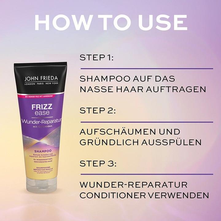 Produktbild John Frieda Frizz ease Wunder-Reparatur (500ml) (500 ml, Flüssiges Shampoo)