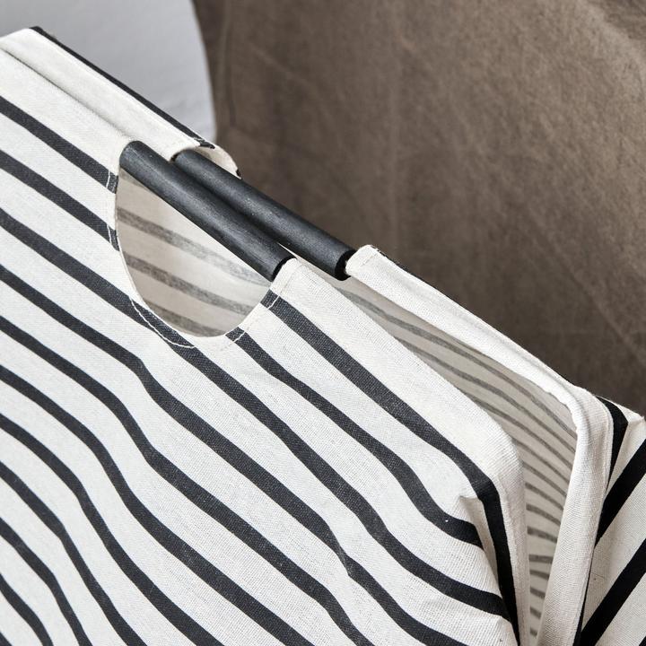 Actual product image House Doctor Laundry bag, HDstripes, black/white