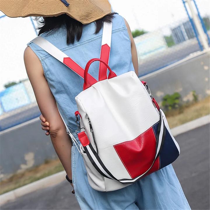 Produktbild Only-Bags.Store Hochwertiger Lederrucksack Anti-Diebstahl-Reiserucksack Grosse Kapazität Schulranzen für Teenager