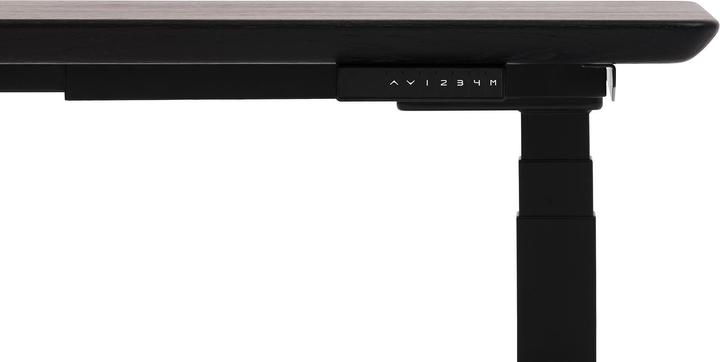 Produktbild Oakywood Standing Desk Holztisch mit Höhenverstellung - aus Massivholz - Schwarz / 140x70 / Schwarz - Oakywoo (140 x 70 cm)