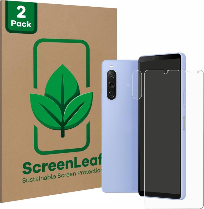 Productafbeelding ScreenLeaf Beschermfolie duurzame screenprotector screenprotector folie helder transparant (2 Stuk, Sony Xperia 10 V)