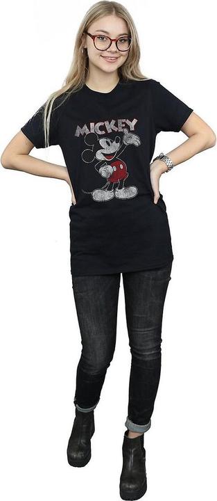 Immagine prodotto Disney Maglietta Boyfriend in cotone da donna/ragazzo Presents Mickey Mouse (L)