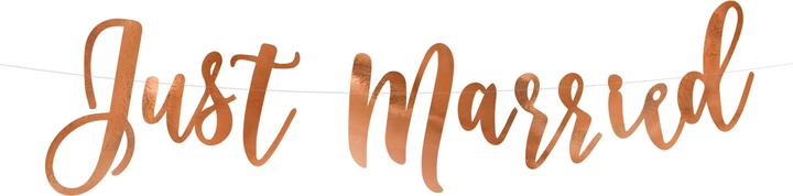 Partydeco Girlande Just Married 20 x 77 cm, Rosegold
