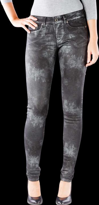 Pepe Jeans Pixie Skinny Silvermoon silver foiled black