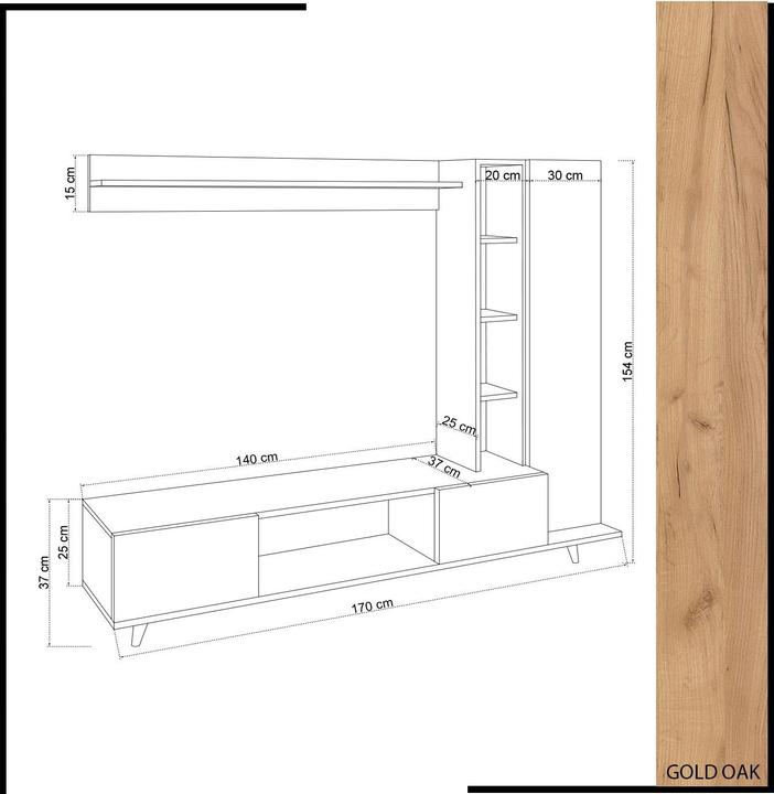 Immagine prodotto Homitis Hector (140 x 25 x 37 cm)