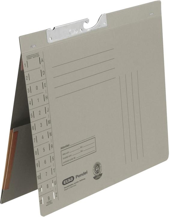 Produktbild Elba Pendelhefter mit Tasche, DIN A4, Manilakarton, grau (A4, 50 x)