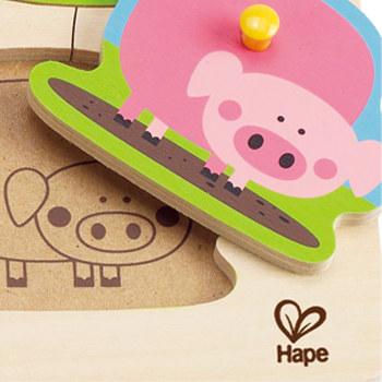 Image du produit Hape Puzzle à encastrements Animaux de la ferme