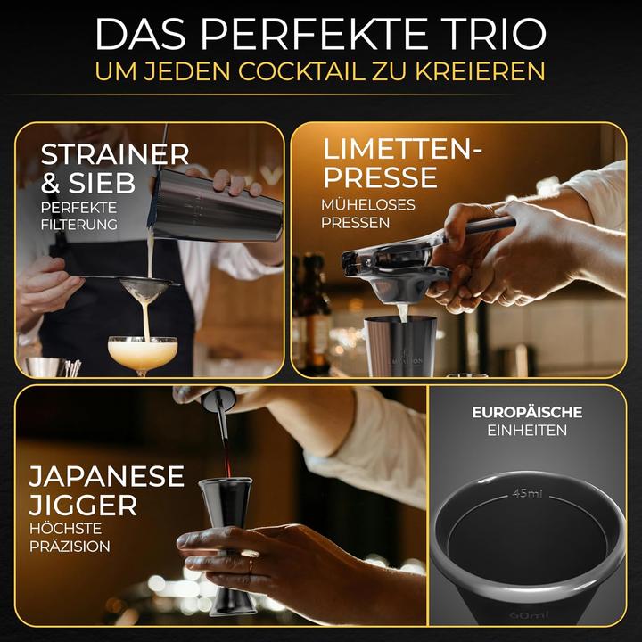Actual product image Empation Cocktail-Shaker-Set mit Bar Zubehör (Testsieger) (Cocktail set)