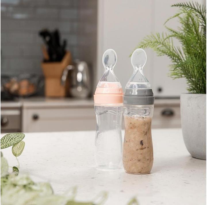 Produktbild Haakaa Squeeze Fütter-Flasche mit Löffel (120 ml)
