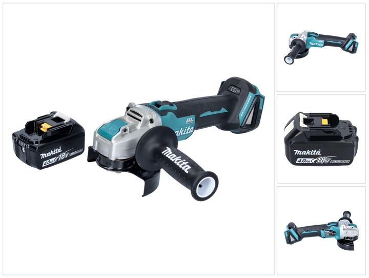 Productafbeelding Makita DGA 521 M1X1 accu haakse slijper 18 V 125 mm X-LOCK Brushless + 1x accu 4.0 Ah - zonder (125 mm)