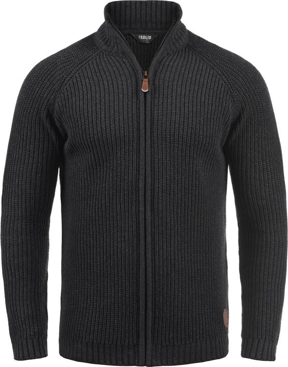 Actual product image Solid Xenos Men's Cardigan Chunky Knit Jacket With Funnel Neck Made Of 100% Cotton (M)