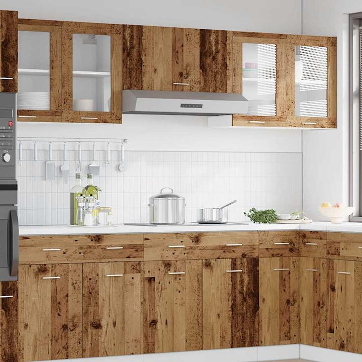 Image du produit VidaXL Küchen-Wandschrank mit Glastüren Altholz-Optik 60x31x60 cm (60 x 31 x 60 cm)