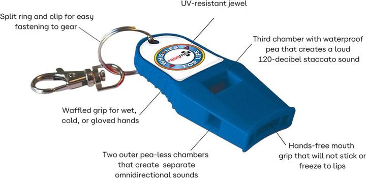 Actual product image Resqme Whistles for Life 120 dB (blau) - Notfall-Trillerpfeife
