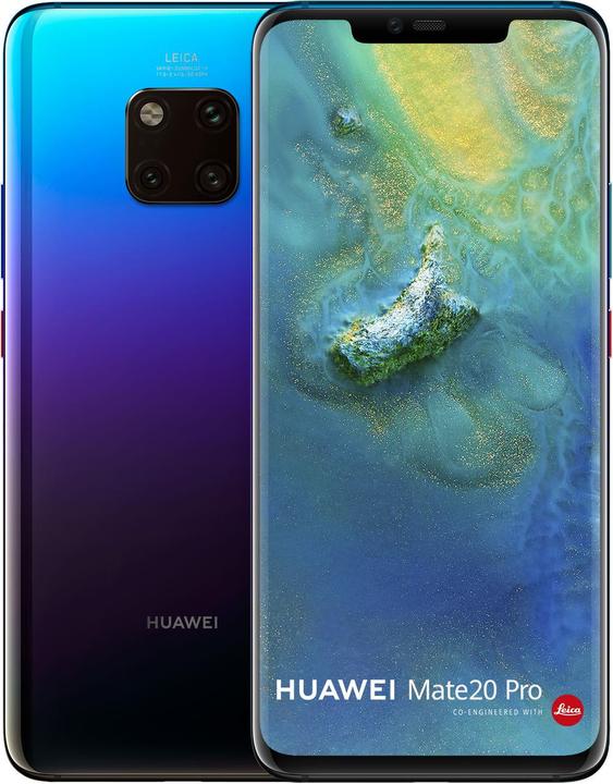 Produktbild Huawei Mate 20 Pro (128 GB, Twilight, 6.39", Dual SIM, 40 Mpx, 4G)