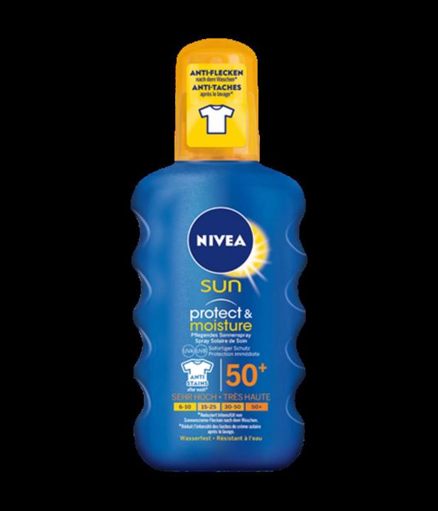 Actual product image NIVEA Protection & care (Sun spray, SPF 50+, 200 ml, 246 g)