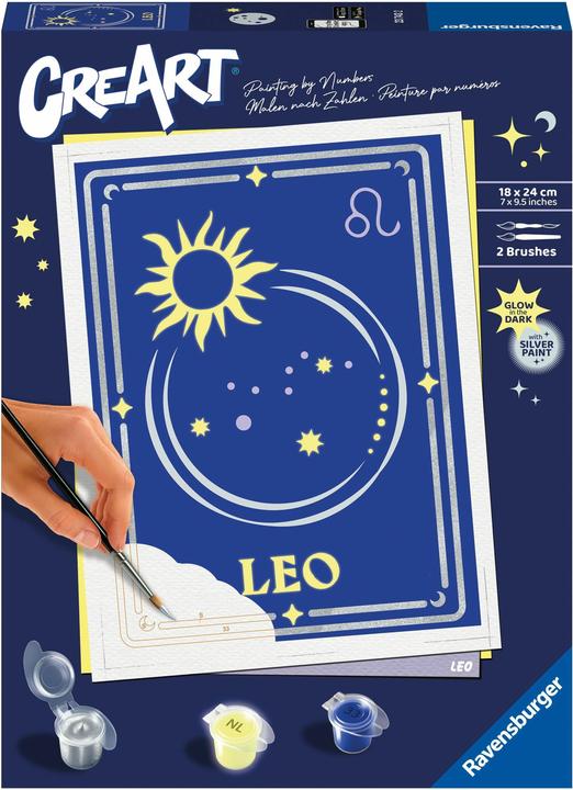 Image du produit Ravensburger CreArt - Peinture par numéros 23743 - Zodiac Sign : Leo, signe du zodiaque Lion - à partir de 14 ans