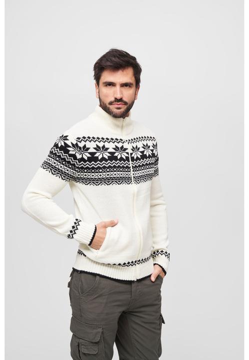 Actual product image Brandit Norwegian cardigan size S colour white (S)
