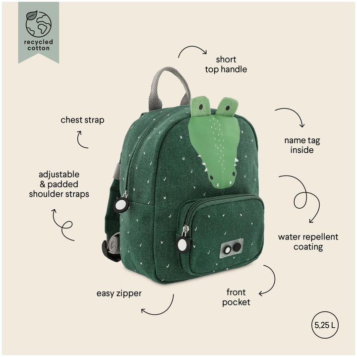 Actual product image Trixie Baby Backpack Small Mr. Crocodile
