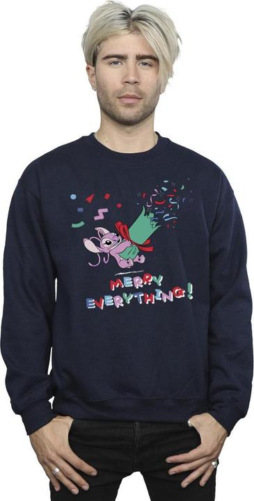 Actual product image Disney Mens Lilo And Stitch Angel Merry Everything Sweatshirt (XXL)