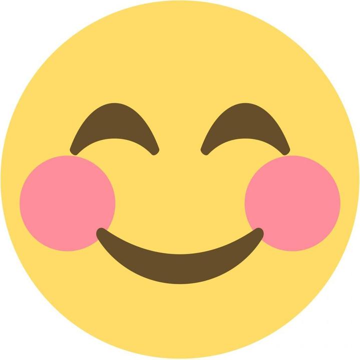 Actual product image Emojione Emoji Rosy-Cheeked Face (80 x 80 cm)