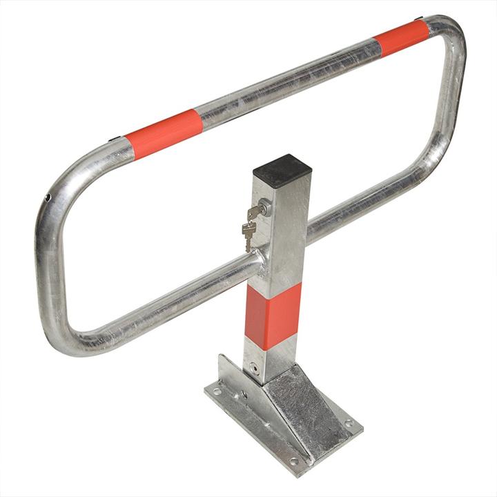 Image du produit Moravia Poteau basculant SESAM-Privat 50 x 70 mm galvanisé avec anneaux rouges réfléchissants