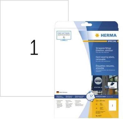 Image du produit HERMA Étiquettes résistantes aux intempéries A4 amovibles