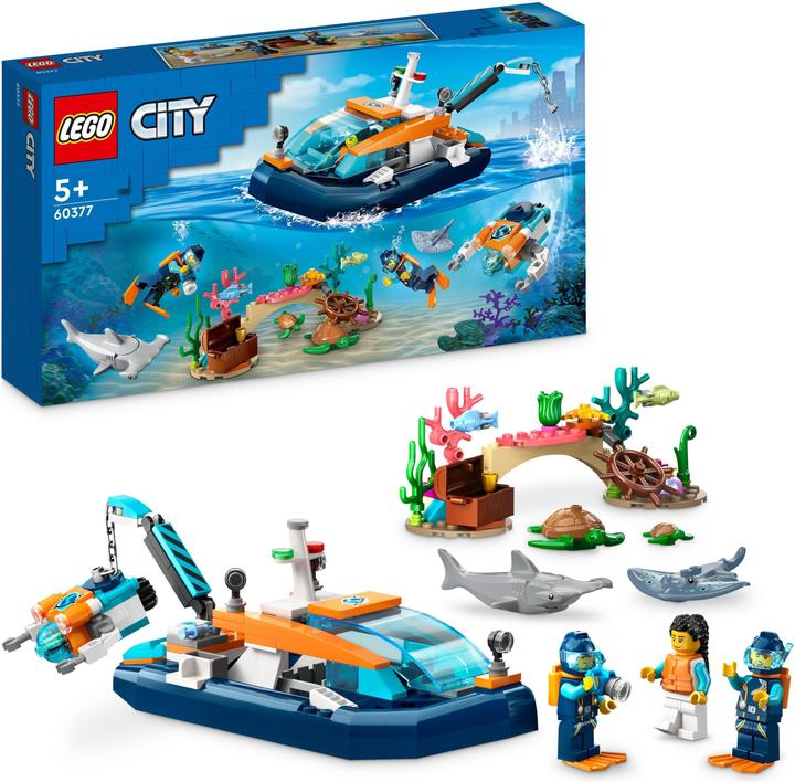 Immagine prodotto LEGO Barca da ricerca marina (60377, LEGO City)