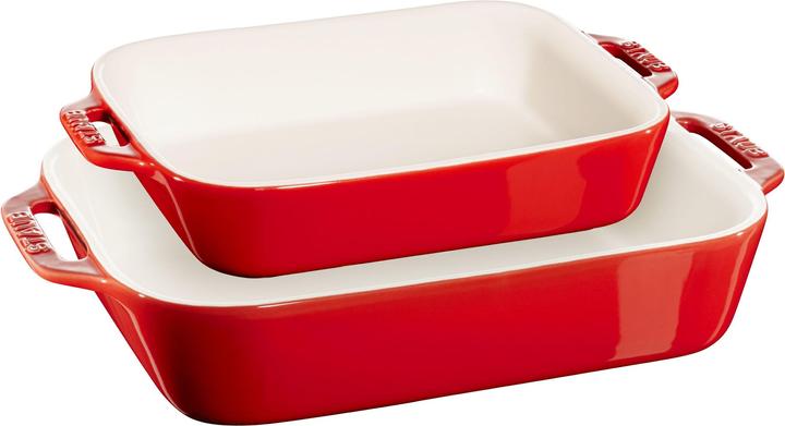 Produktbild Zwilling Zestaw 2 prostokątnych półmisków ceramicznych STAUB 40508-627-0 - czerwony