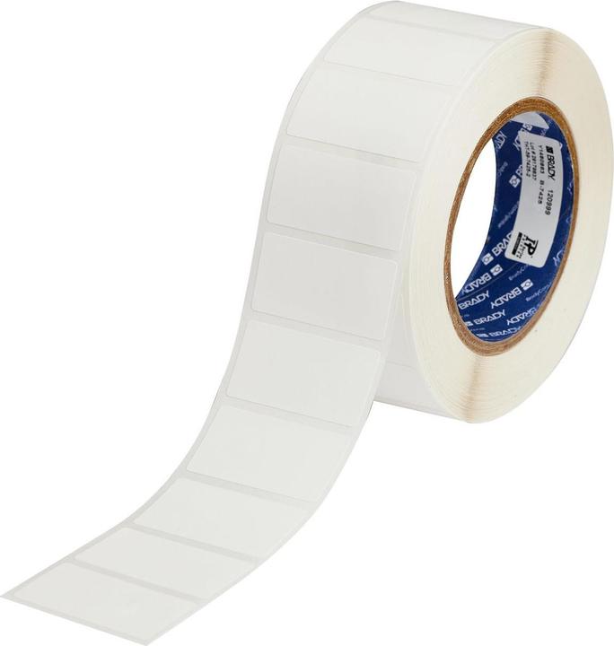 Produktbild Brady J40-137-2475, Inkjet Polyester Folie, Weiss, matt, 50.80 x 25.40 mm, permanent (750 E.)