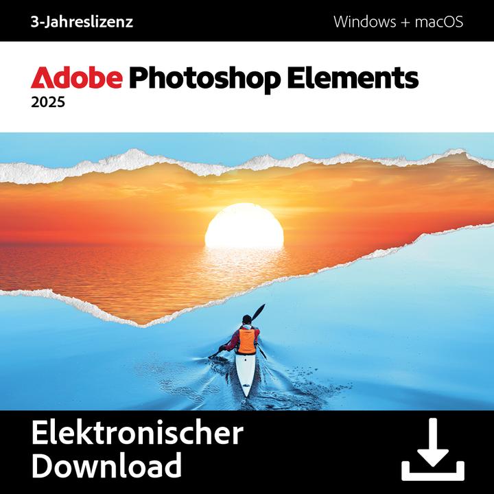 Adobe Photoshop Elements 2025 (1 User, 1 Geräte/User, 36 Monate)